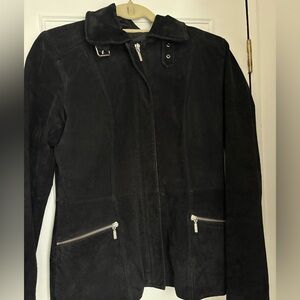 Vintage Reitmans Black Suede Jacket